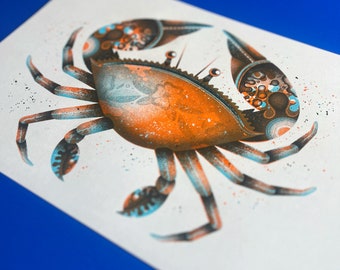 Moody Crab - impression risographie A4
