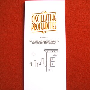Apartment Hunter’s Guide to Classifieds Terminology - Riso Printed Pamphlet