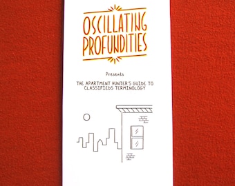 Apartment Hunter’s Guide to Classifieds Terminology - Riso Printed Pamphlet