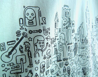 Oscillating Profundities - Skyline Collage American Apparel unisex t-shirt.