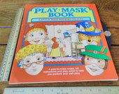 NOS VtG 90s Punch Out Play Mask Story Book ez DIY cardstock Little Red Riding Hood kid craft fairy tale pretend play family gift for her him