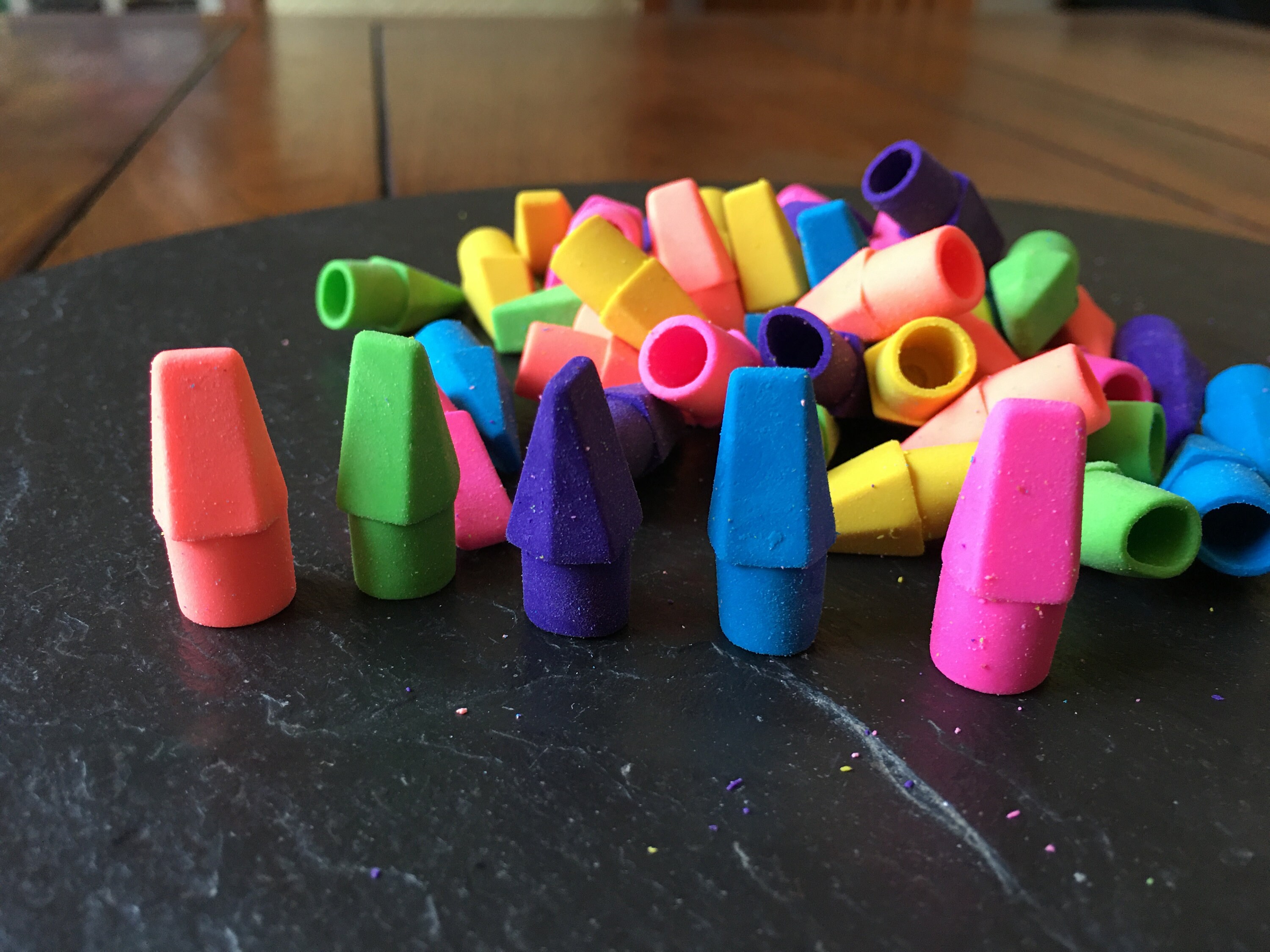 50 Neon Colors Pencil Top Erasers Teacher School Pencil Cap Etsy