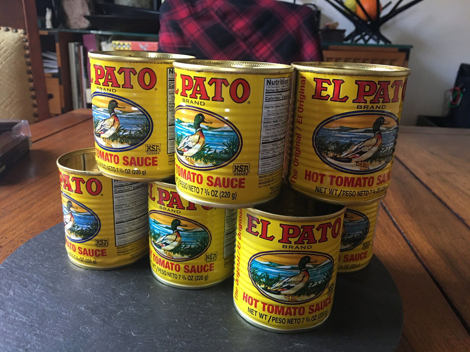 7 small all yellow 7 3/4 oz El Pato Tomato hot Spanish sauce Etsy
