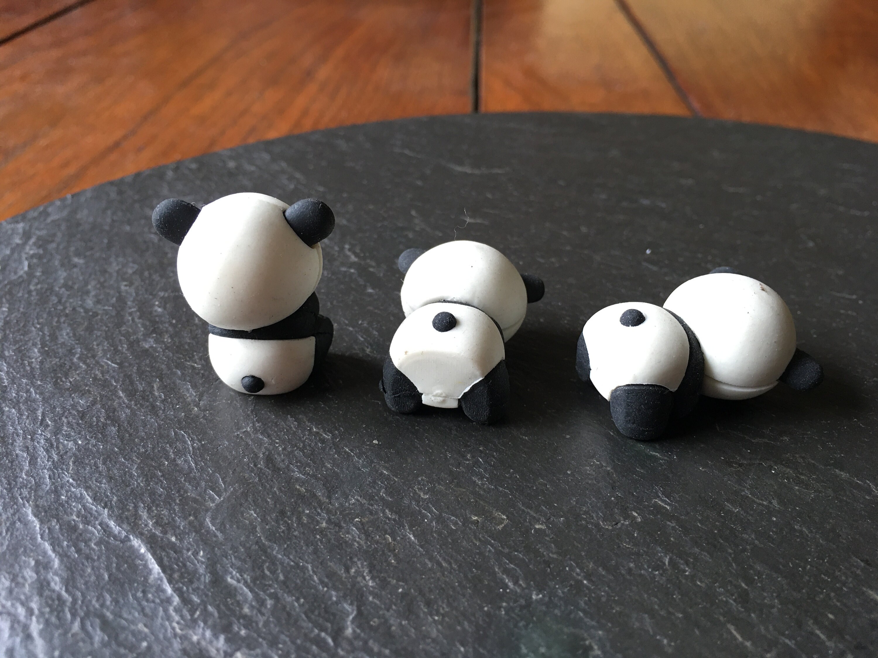 3 Panda puzzle animal erasers kawaii cute eraser figurines Etsy
