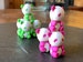 4 pink & white or 5 green and white Panda puzzle animal erasers kawaii cute eraser figurines party favors kids Thnksgvng filler craft supply 