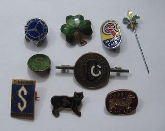 Collection of vintage enamel badges