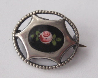 Charles Horner silver enamel brooch