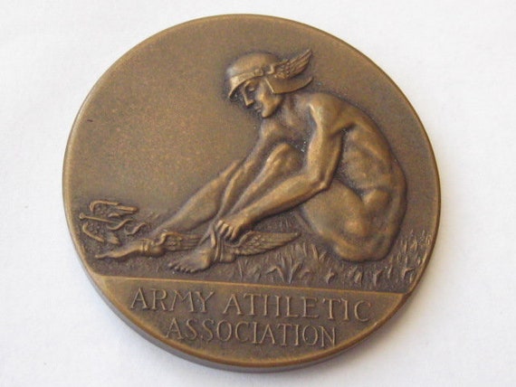 Quality Army Athletic Association Bronze Medallion - Etsy Quality Army Athletic Association Bronze Medallion - Etsy