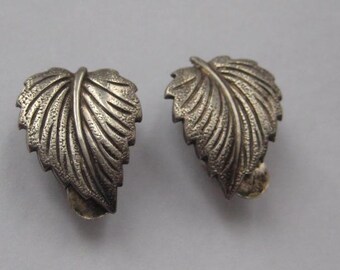 Boucles D'oreilles Clips Chromé Vintage - Marque Orena - Parfait état - Occasion