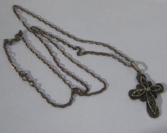 Collana con ciondolo a croce di Gerusalemme in argento 925