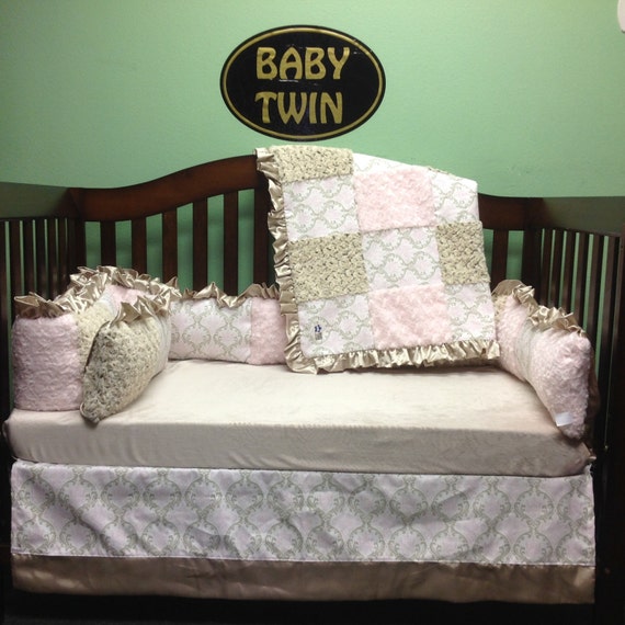 Crib Set Nursery Bedding Madison Cozy Ivory Plush Custom Etsy