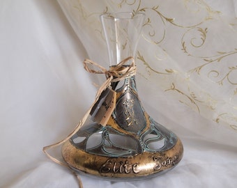 Wine Decanter Antique Style,  Gold Wine Carafe, Perfect Family Gift, Custom Wine Decanter, Luxury Gift