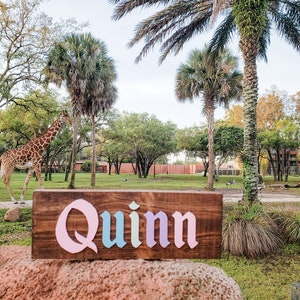 Custom Name Sign, Kids Room Decor, Wooden Name Sign, Kids Door Hanger