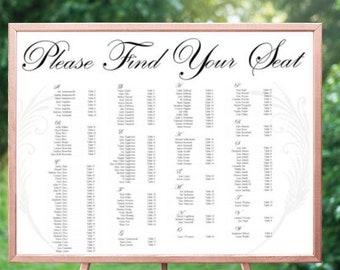 Custom Wedding Seating Chart