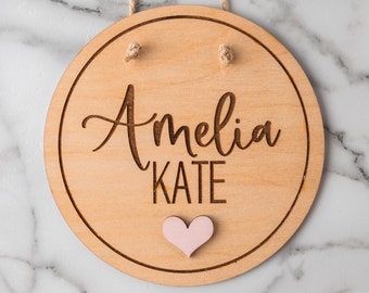 Custom Name Sign, Kids Room Decor, Wooden Name Sign, Nursery Door Hanger