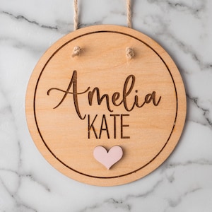 Custom Name Sign, Kids Room Decor, Wooden Name Sign, Nursery Door Hanger