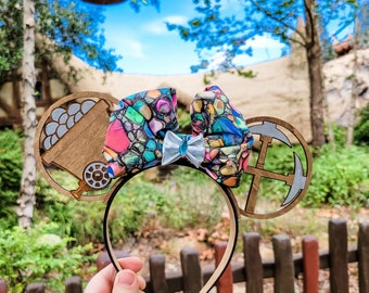 Mine Train Ears, Minnie Ears, Disney Headband, Big Thunder Mountain Headband