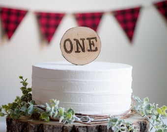 One Wooden Cake Topper, For 1st Birthday