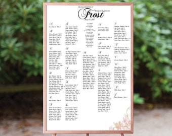 Custom Wedding Seating Chart