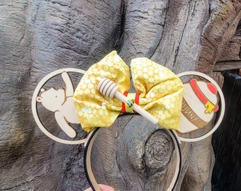 Winnie the Pooh Ears, Minnie Ears, Disney Headband, Winnie the Pooh Headband