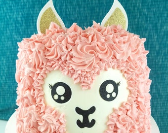 Llama Cake Topper, Cactus birthday cake toppers, Birthday cake, Smash Cake, birthday decorations, Drama