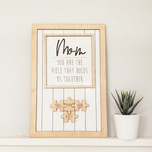 Mother's Day Puzzle Sign, Gift for Mom, Mother's Day Gift image 1