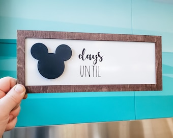 Countdown Sign, Mouse Inspired Sign, Days Until Tracker