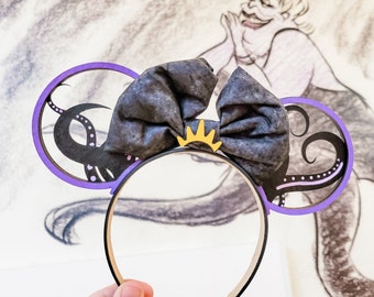 Ursula Ears, Minnie Ears, Disney Headband, Ursulua Headband