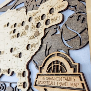 Basketball-Stadion Karte, Holzkarte, Ruhestand Bucket List, Basketball-Stadion Checkliste, personalisiertes Geschenk, Ruhestand Geschenk, Geschenke für Papa