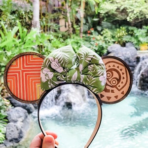 Polynesian Ears, Minnie Ears, Disney Headband, Polynesian Headband