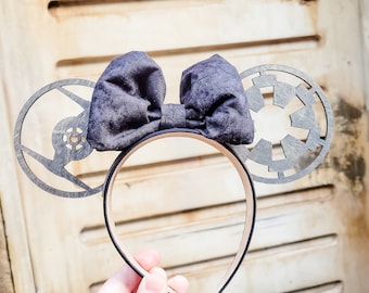 Darks Side Mouse Ears, Minnie Ears, Disney Mouse Ears, Star Wars Head Band