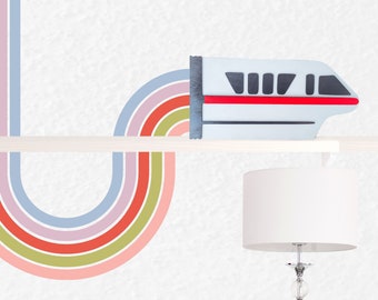 Monorail Sign, Kids Room Decor, Baby Name Sign