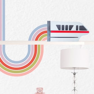 Monorail Sign, Kids Room Decor, Baby Name Sign