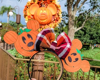Pumpkin Ears, Minnie Ears, Disney Headband, Pumpkin Headband