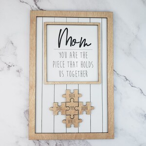 Mother's Day Puzzle Sign, Gift for Mom, Mother's Day Gift image 4