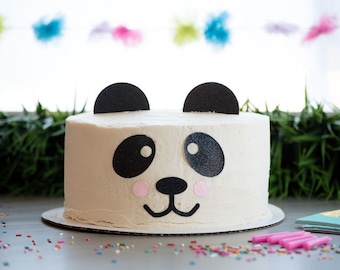 Panda Cake Topper, Animal Cake Topper, Glitter Cardstock, For Panda Party