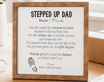 Father's Day Sign, Gift for Dad, Father's Day Gift, Gift for Step Dad