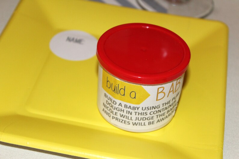 Baby Play Dough Build A Baby Baby Shower Game Play Dough Etsy
