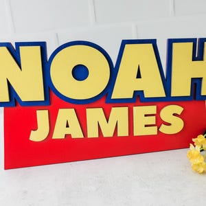 Toy Story Name Sign | Personalized Baby Nursery Door Sign | Custom Wall ...