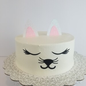 Kitty Cat Cake Topper, birthday cake toppers, Birthday cake, Smash Cake, birthday decorations, Cat Face Cake image 2