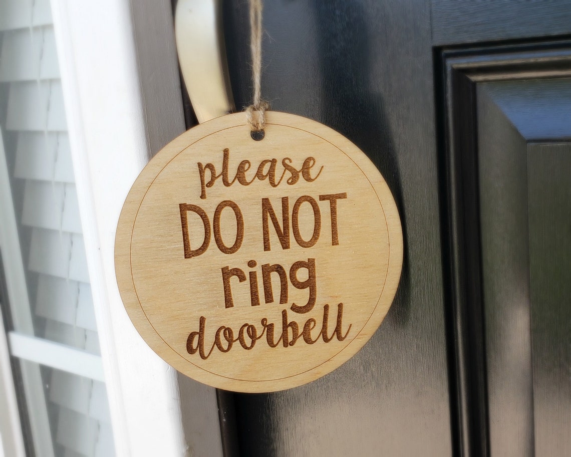 Ne pas sonner à la porte signe de bois ne frappez pas Etsy France
