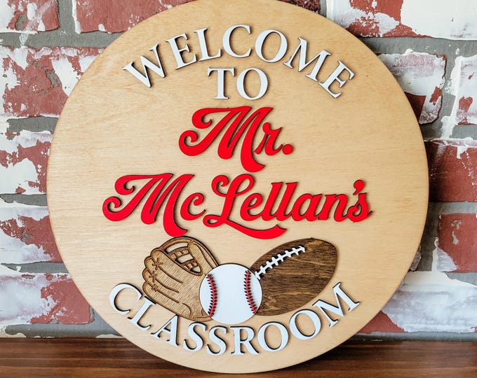 Featured listing image: Giraffe Classroom Sign