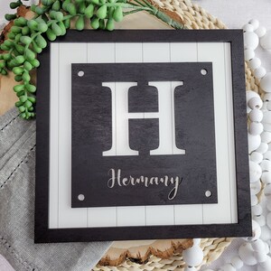 Houten naambord, gepersonaliseerd achternaambord, achternaam houten bord, huwelijkscadeau, jubileumcadeau afbeelding 9