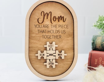 Mother's Day Puzzle Magnet, Personalized Mothers Day Gift, Custom Gift for Mom