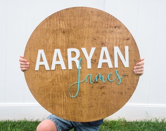 Custom Name Sign, Kids Room Decor, Wooden Name Sign, Nursery Wall Art