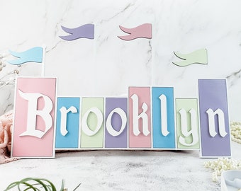 Custom Name Sign, Themepark Sign, Kids Room Decor, Baby Name Sign