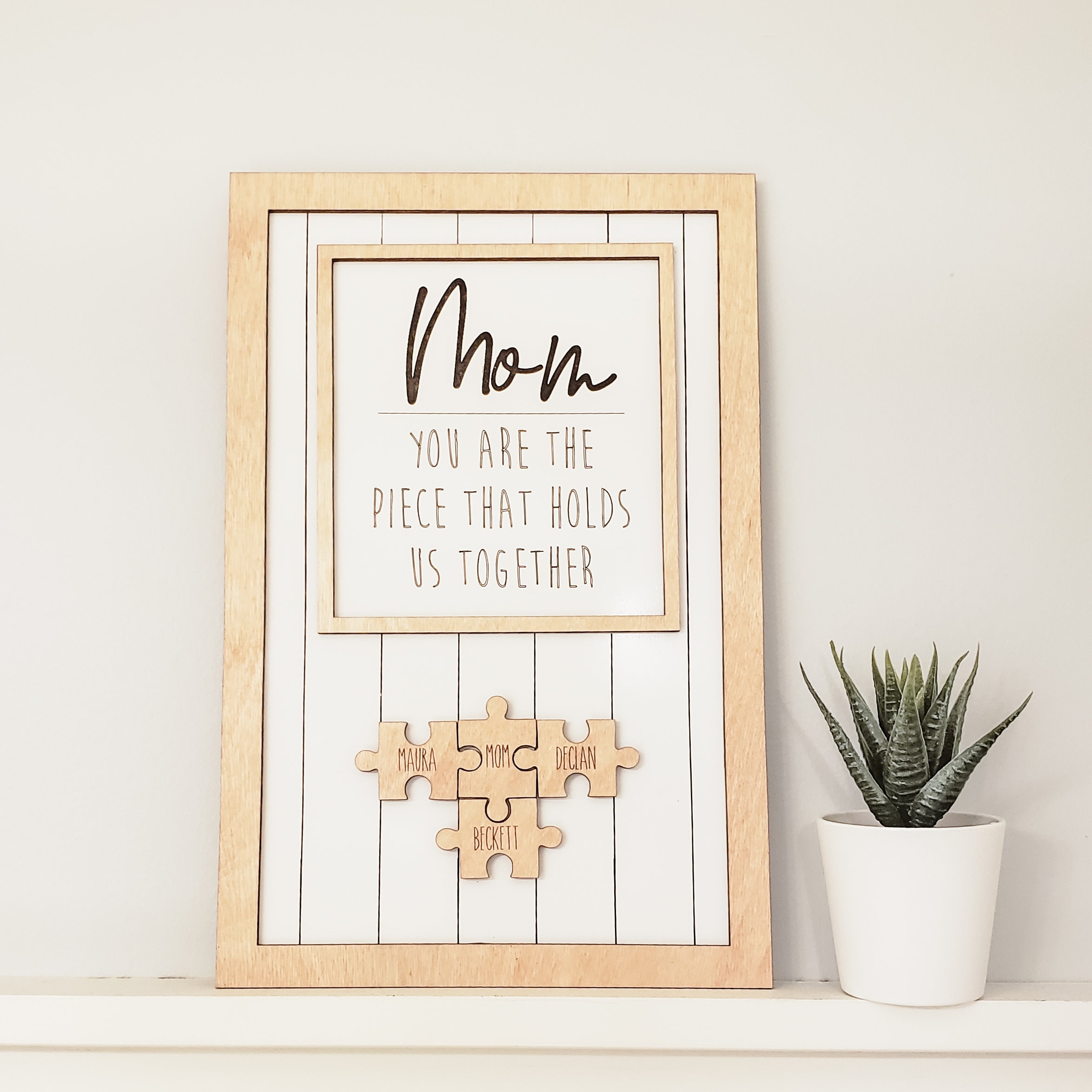 Happy Mothers Day Mom sign Mothers day gift Mothers Birthday or Christmas Gift I Love You Mom Oak Wood Sign