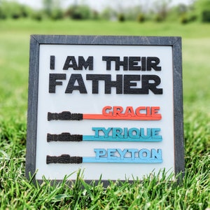 Father&#39;s Day Gift, Lightsaber Sign, Fathers Day Present, Nerdy Dad Gift, I am your Father Sign
