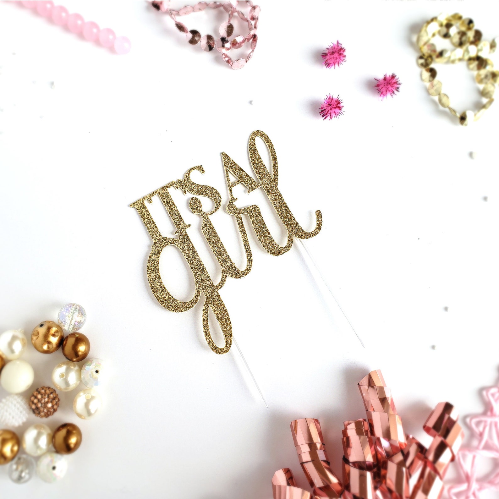 Its a Girl Cake Topper Its a Girl Baby Shower Gender - Etsy