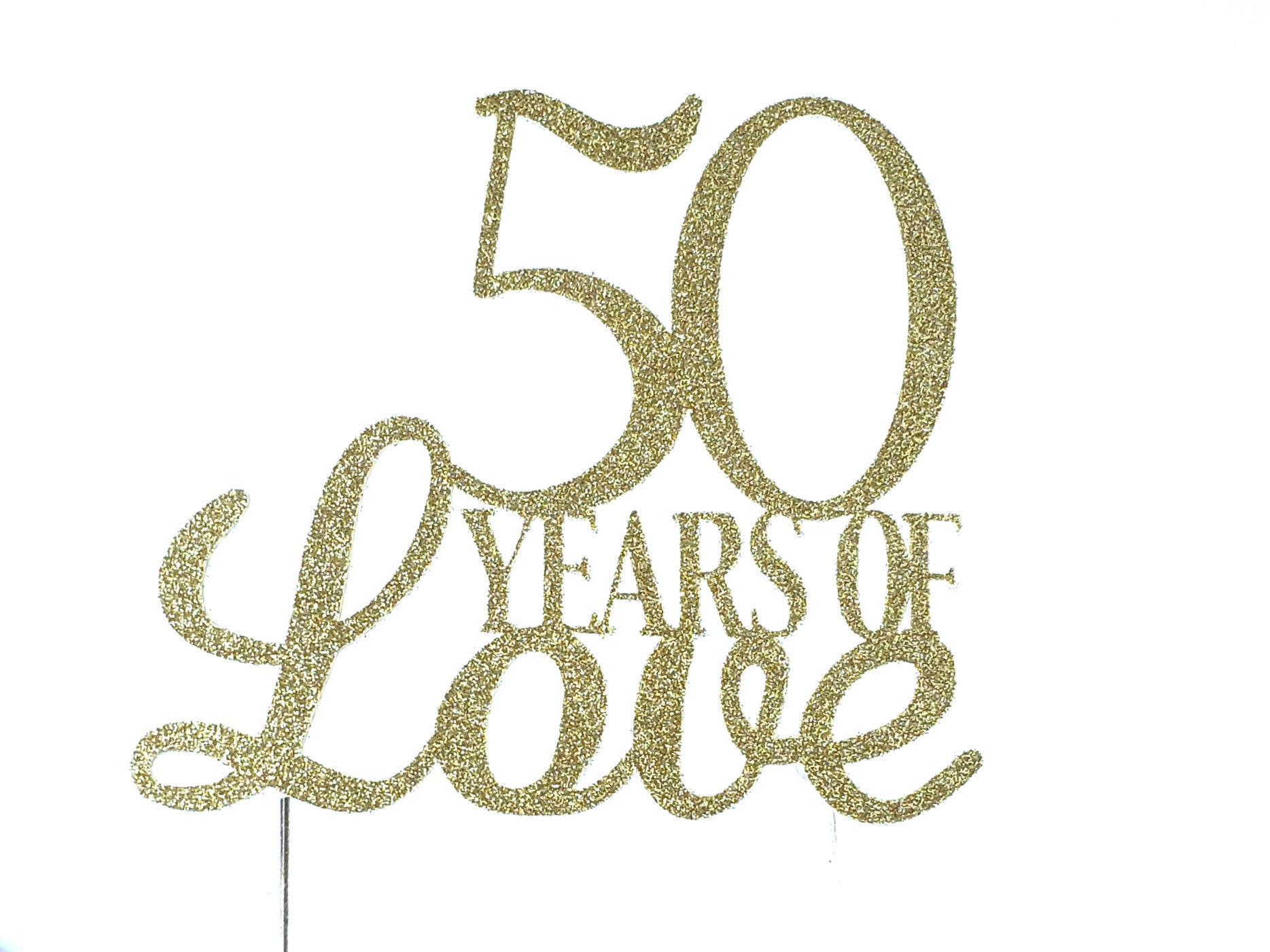 50 Years of Love Cake Topper Anniversary Cake 50 fifty